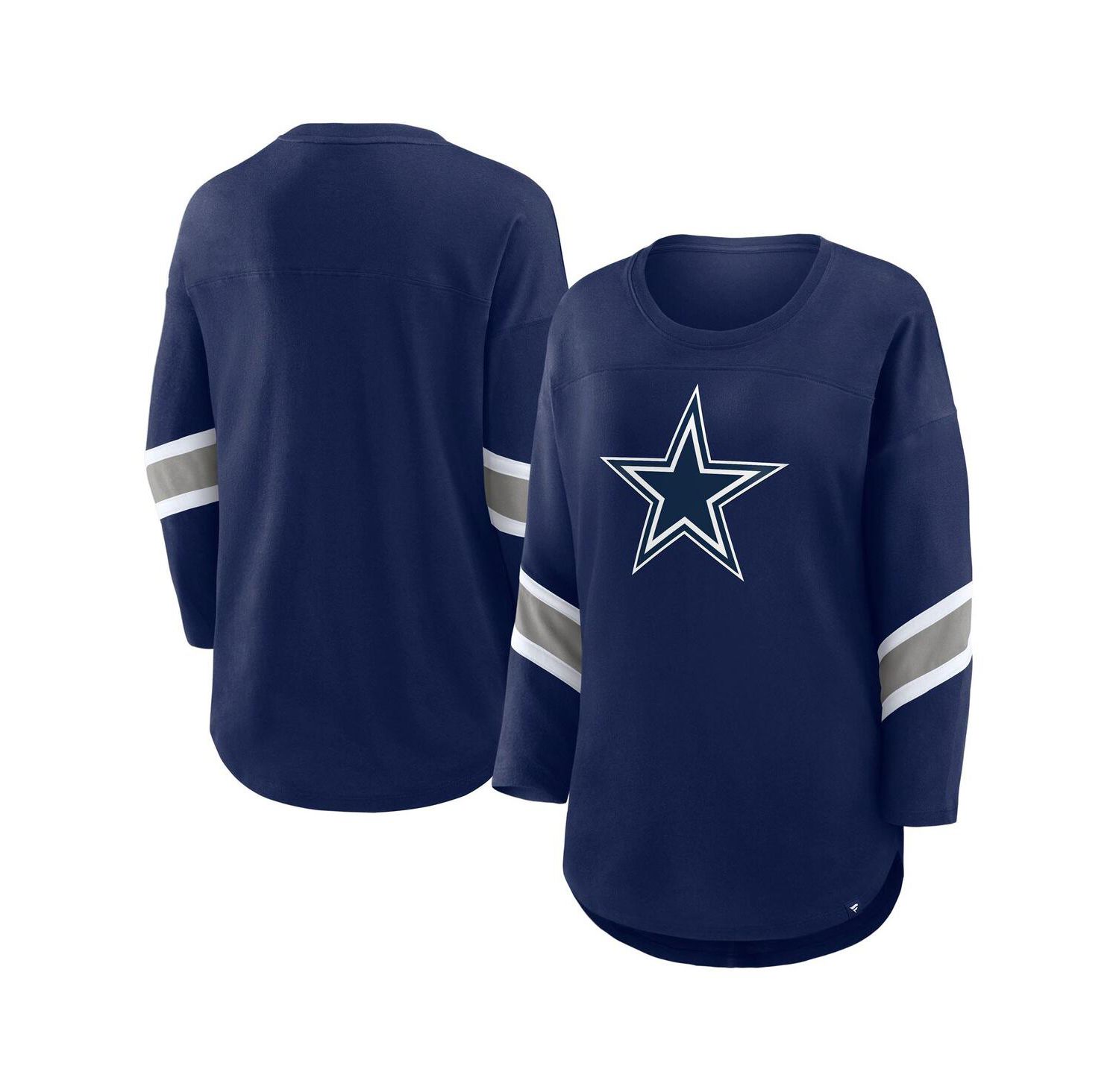 Women's Navy Dallas Cowboys Redzone 3/4-Sleeve T-Shirt