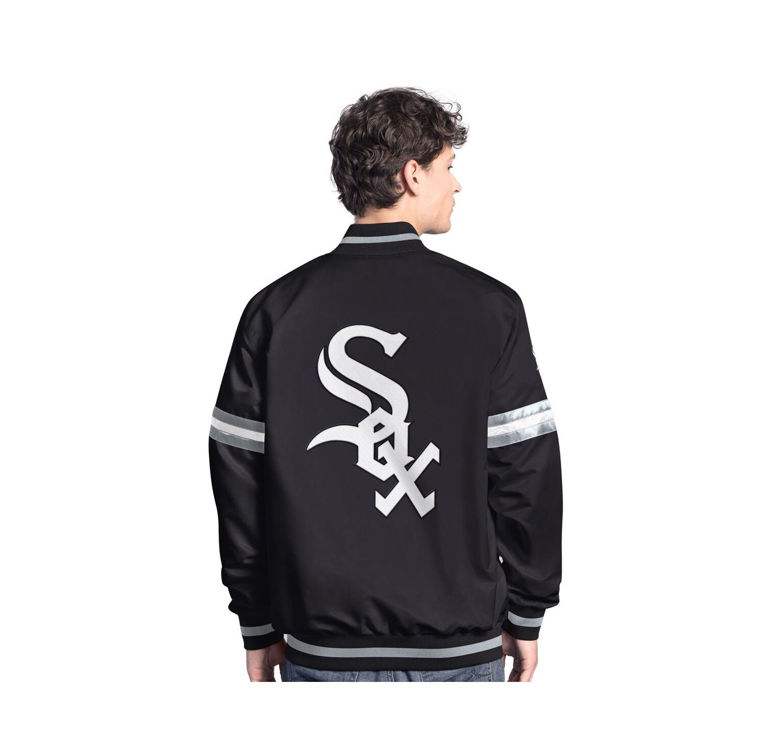 Men's Black Chicago White Sox Scout Full-Snap Varsity Jacket