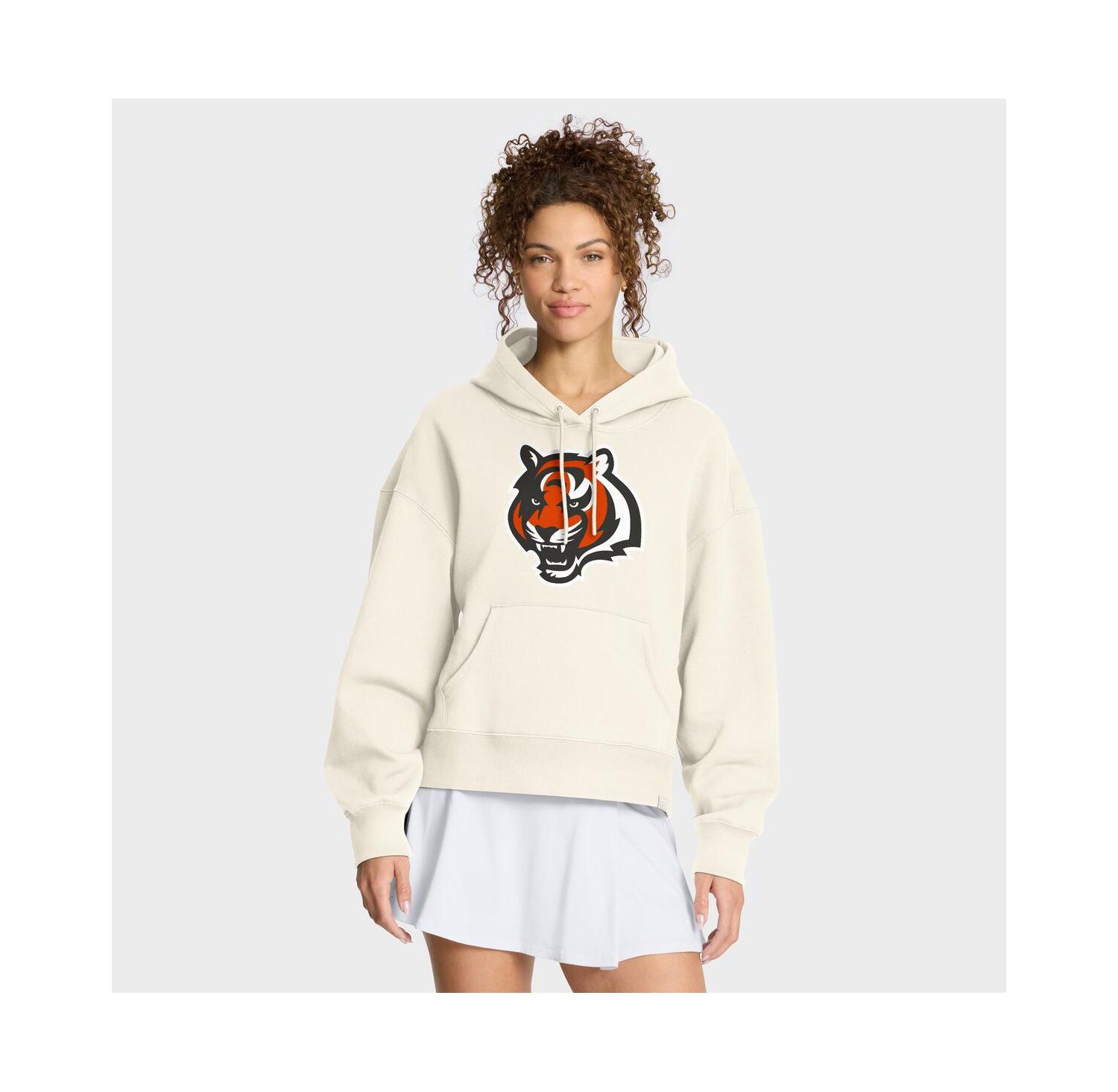 Women's Cream Cincinnati Bengals Dove Legacy Pullover Hoodie