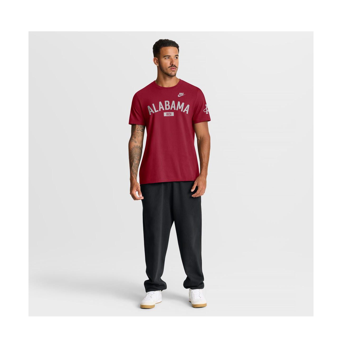 Мужская футболка Nike Crimson Alabama Crimson Tide Legacy Arch — фото 3