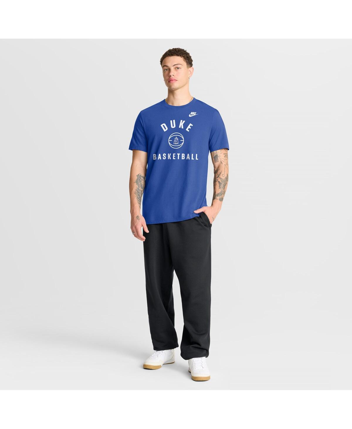 Nike Men's Royal Duke Blue Devils Basketball Legacy Arch T-shirt In Blue