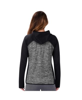 Women's&nbsp;Black Detroit Lions Leslie Space Dyed Raglan Full-Zip Jacket