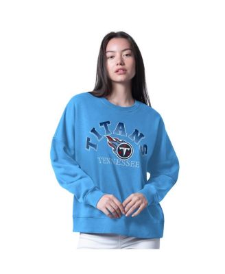 G-III 4Her by Carl Banks - Women's Light Blue Tennessee Titans Oversized Feud Sweatshirt