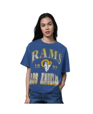 Starter - Women's Heather Royal Los Angeles Rams Oversized Hall of Fame T-Shirt