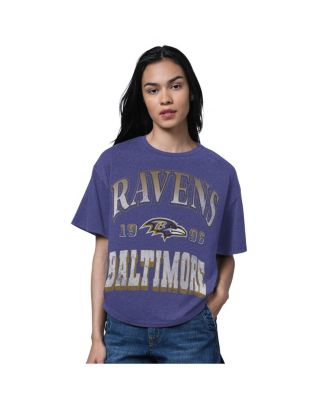 Starter - Women's Heather Purple Baltimore Ravens Oversized Hall of Fame T-Shirt