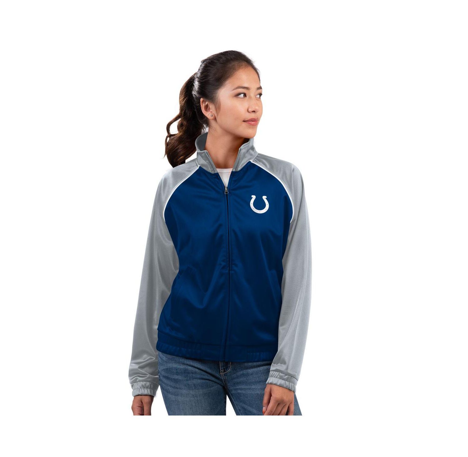 Women's Royal Indianapolis Colts Replay Full-Zip Track Jacket