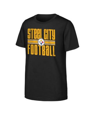 Outerstuff - Big Boys and Girls Black Pittsburgh Steelers Team Spirit T-Shirt