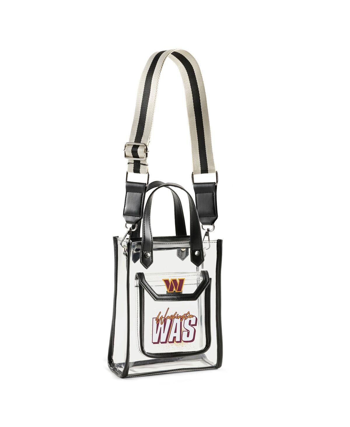 Wear By Erin Andrews Washington Commanders Clear Stadium Coin Pouch With Crossbody Purse In Transparent