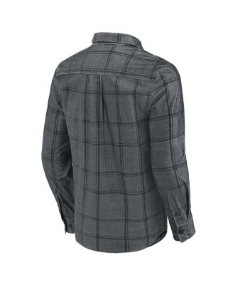 Men's Darius Rucker Collection by Fanatics Gray San Diego Padres Thin Wale Corduroy Plaid Button Up Shirt