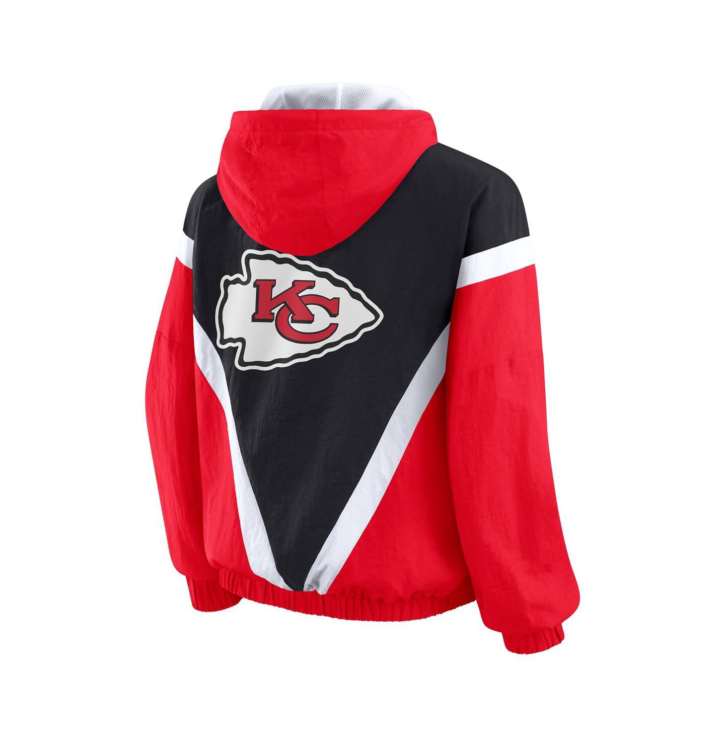 Женская куртка WEAR by Erin Andrews Red/Black Kansas City Chiefs Plus Size Retro Crinkle Full-Zip Windbreaker — фото 3
