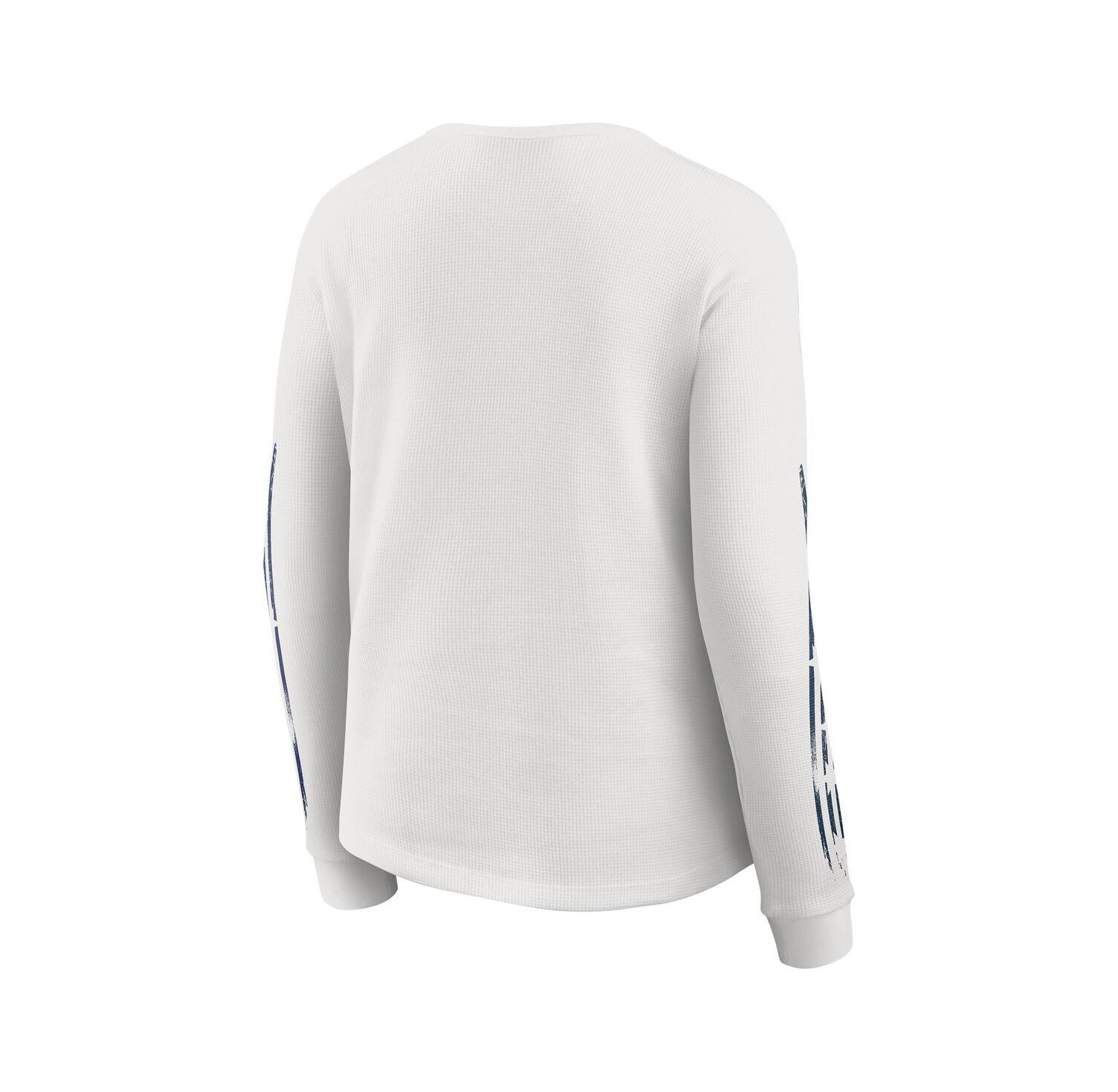 Women's White Dallas Cowboys Graphic Waffle Long-Sleeve T-Shirt