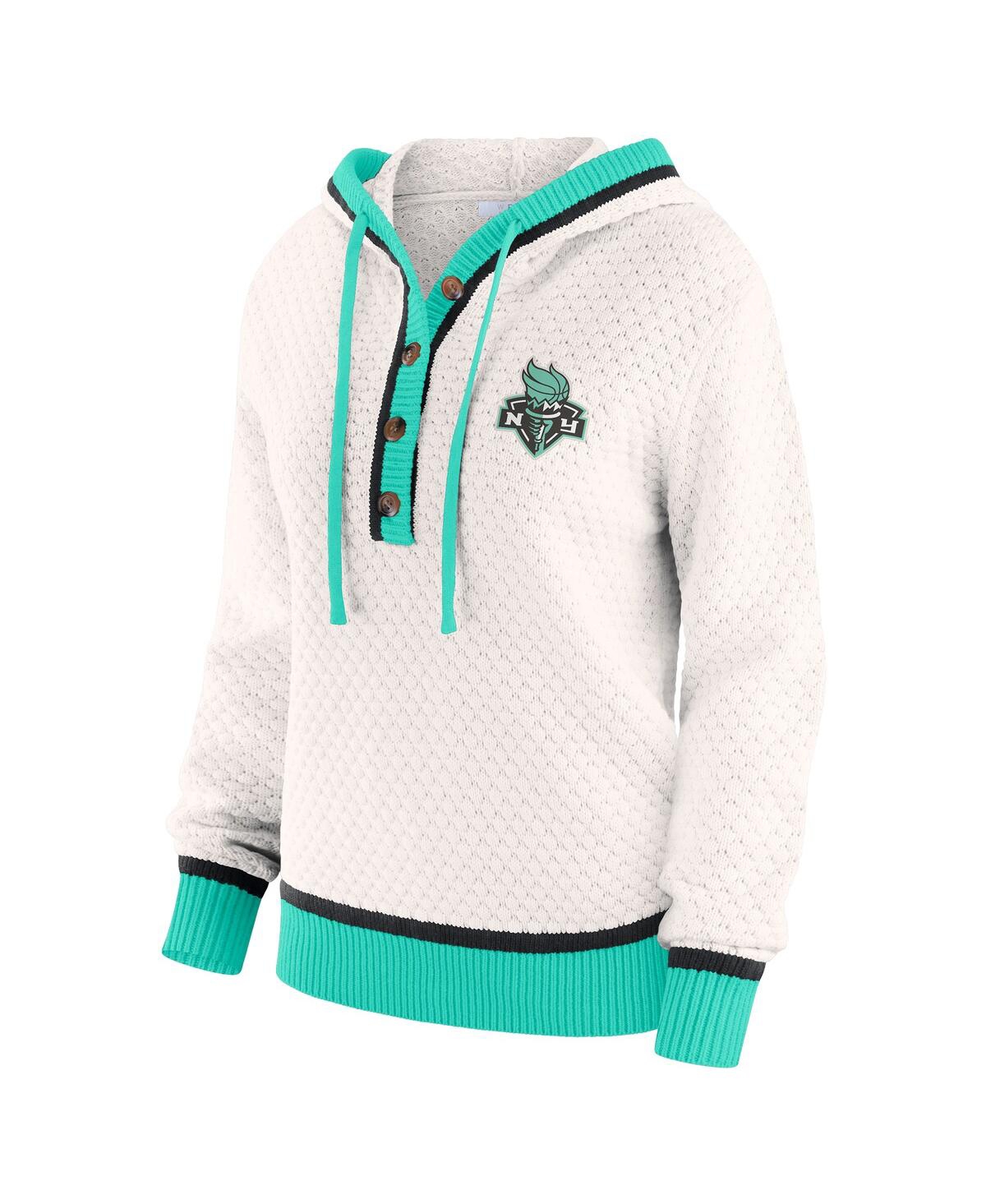 Wear By Erin Andrews Women'scream New York Liberty Hooded Sweater In Multi