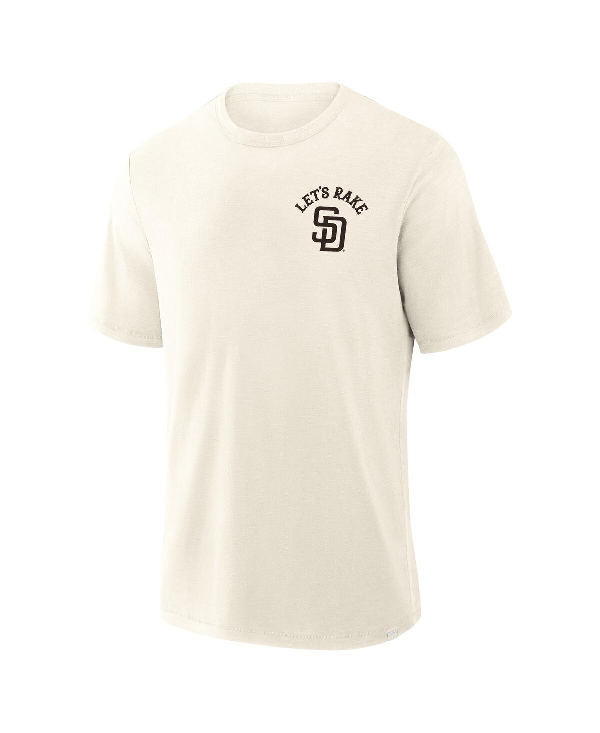 Fanatics Men's Cream San Diego Padres Nostalgia Stadium Slub T-shirt In White
