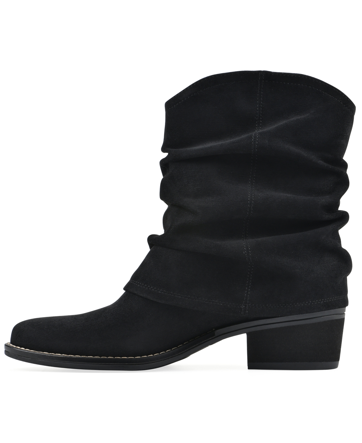 White Mountain Women's Alden Mid Calf Western Booties In Black