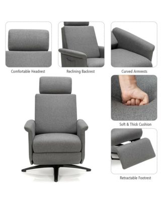 Massage Recliner Chair Swivel Single Sofa Lounge w/Adjustable Headrest