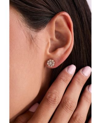 Nude Diamond Flower Stud Earrings (1 ct. t.w.) in 14k Rose Gold