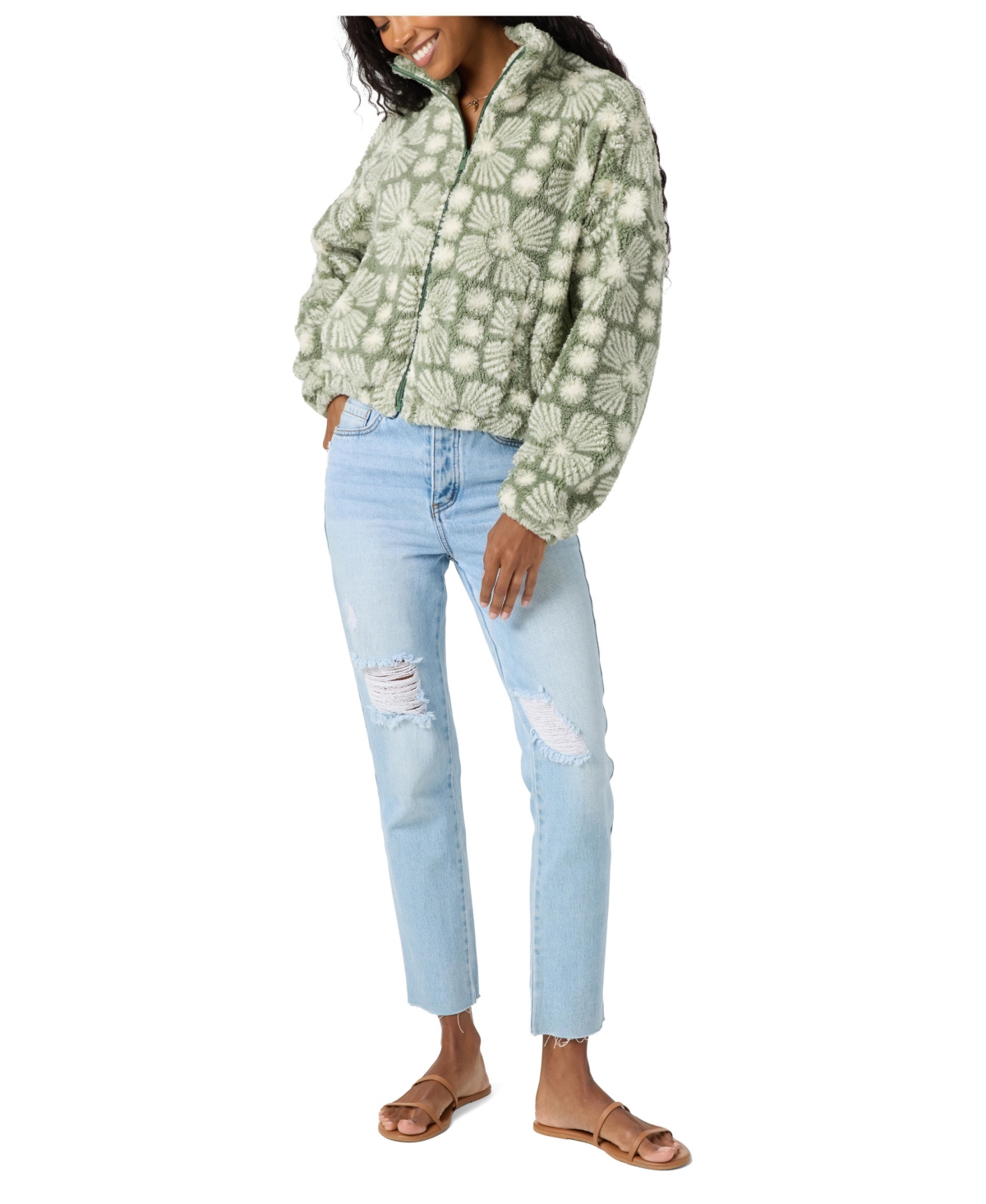O'neill Cordin Allover Print Fleece Jacket In Multi