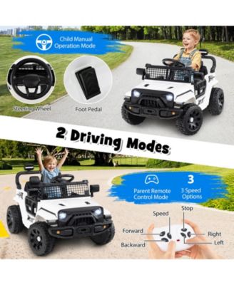 Kids Ride on Car Truck 12V Battery Powered Electric Vehicle w/ Foldable Mirrors