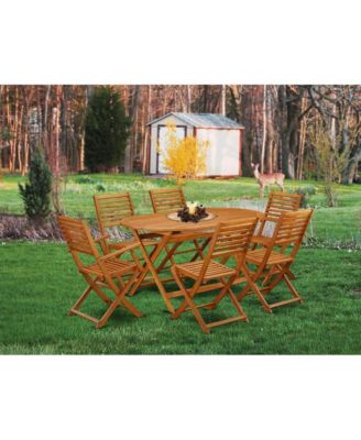 Wooden Patio Set Natural Oil
