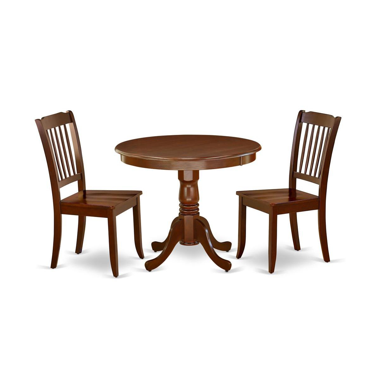East West Furniture Dining Room Set Mahogany