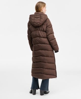 Women's Hooded Water-Resistant Maxi Puffer Coat, Macy's Exclusive