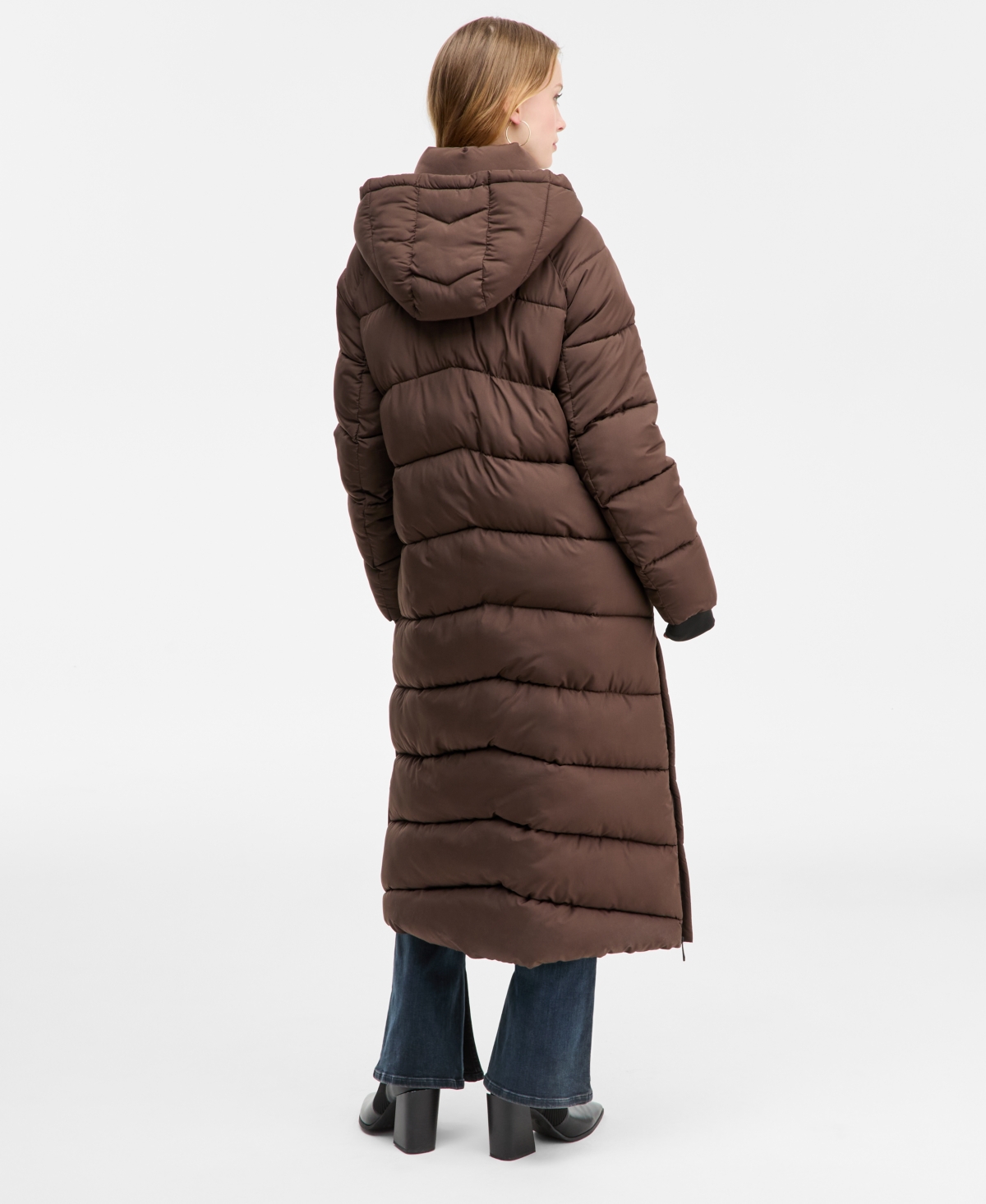 Bcbg Water Resistant Hooded Puffer Jacket In Brown