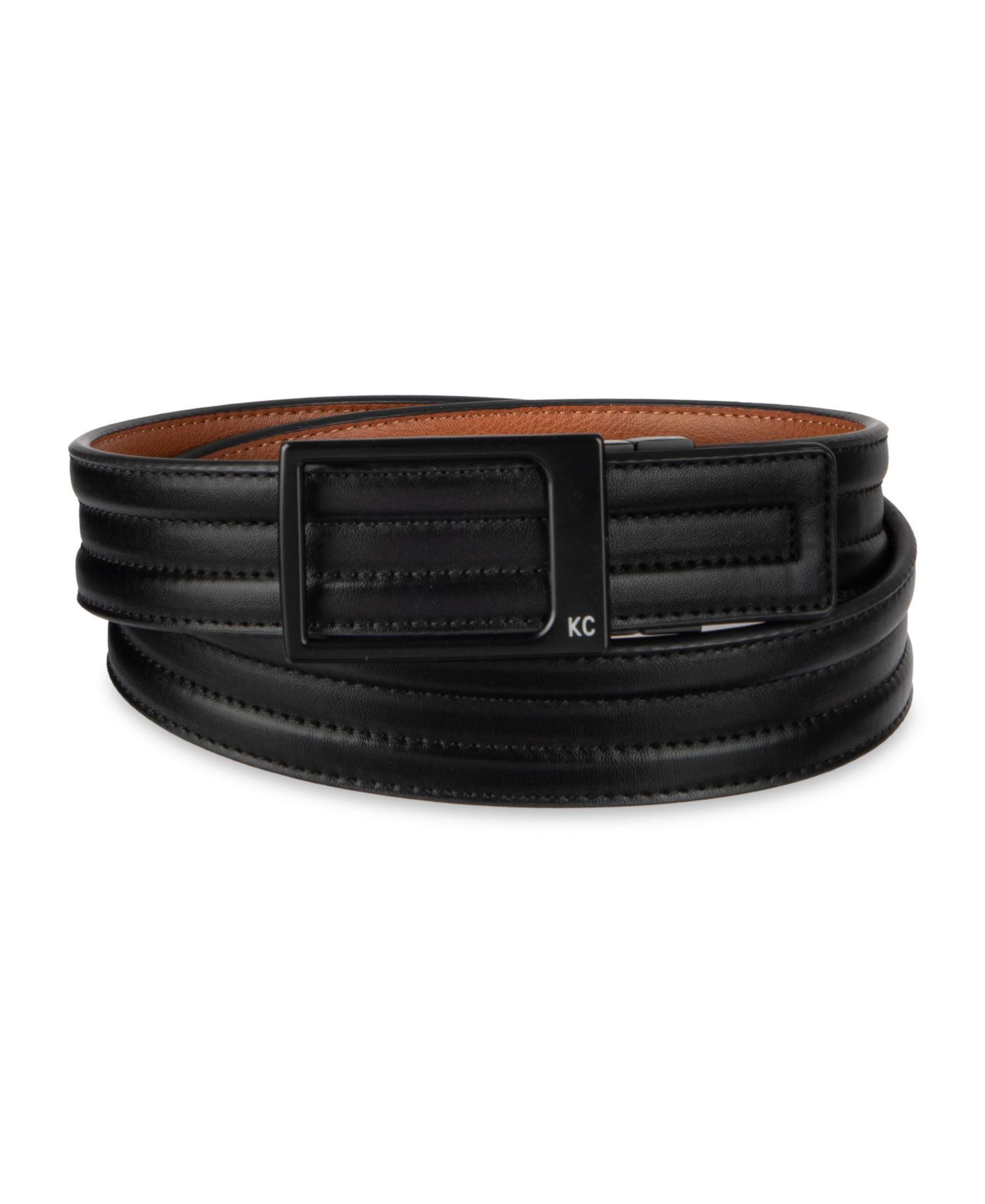 Men's Reversible Compression Plaque Locking Buckle Belt