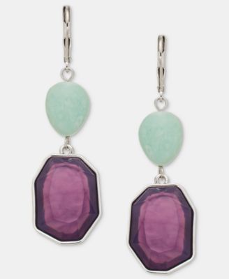 Bead and Stone Double Drop Earrings, Macy's Exclusive