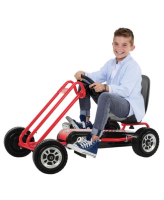 Lightning Ergonomic Pedal Ride On Go Kart Toy for Boys and Girls, Red