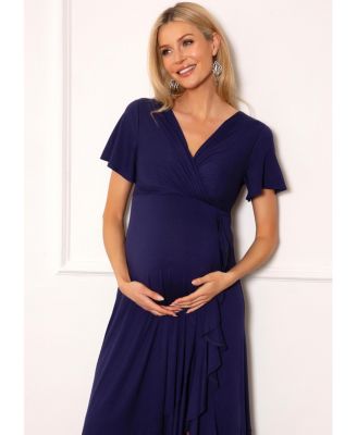 Maternity Waterfall Midi Dress