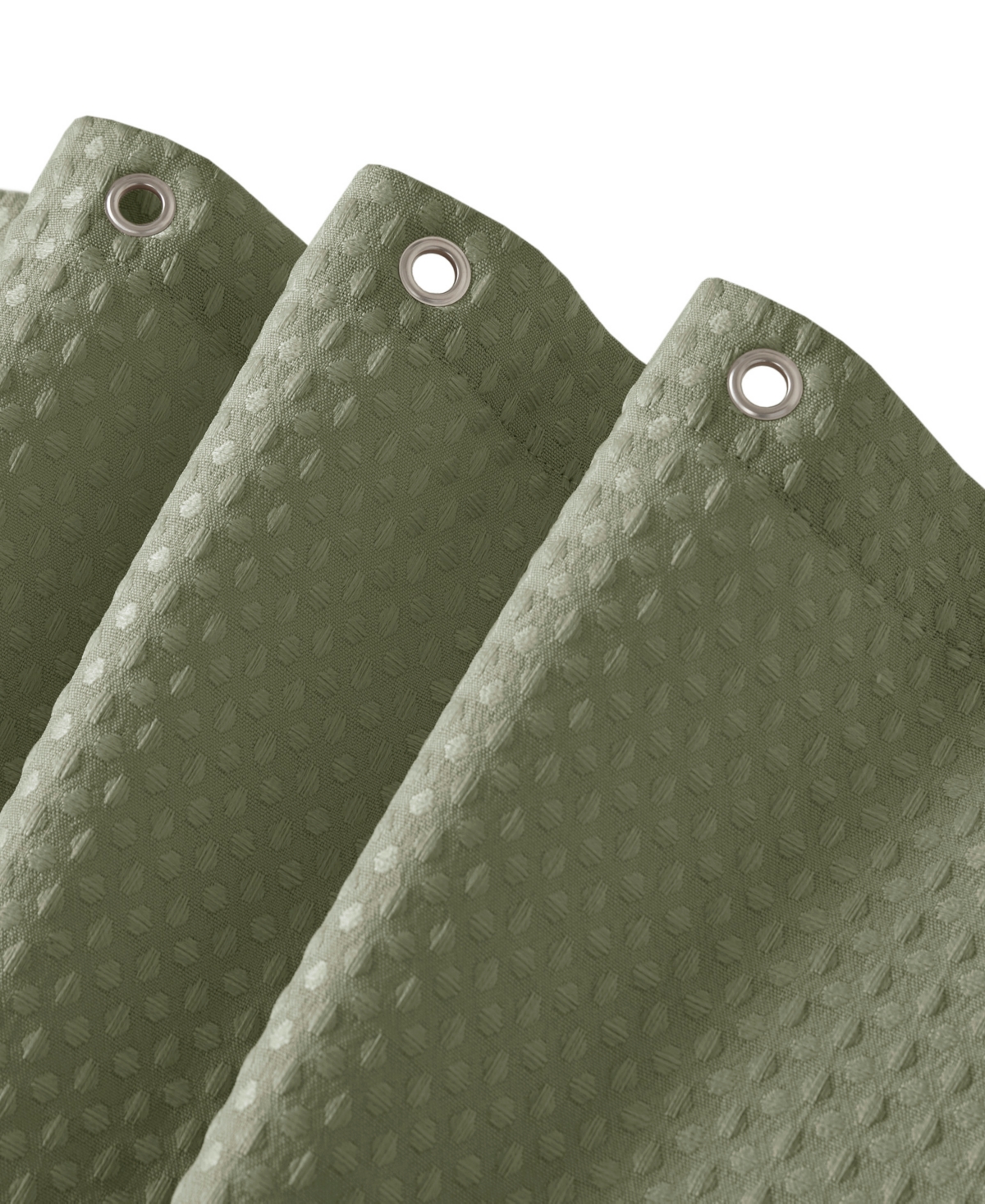 Madison Park Arbor Waffle Shower Curtain, 72" X 72" In Green