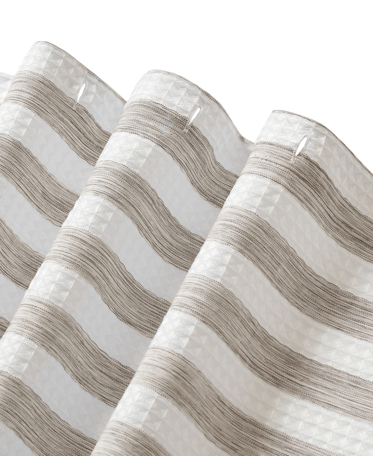 Madison Park Ariana Ombre Waffle Shower Curtain, 72" X 72" In Brown