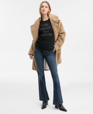 Women's Short-Sleeve Studded Party T-Shirt