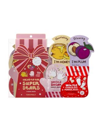 Head to Toe Superstars 4-Pc. Foot, Hand, and Face Mask Set