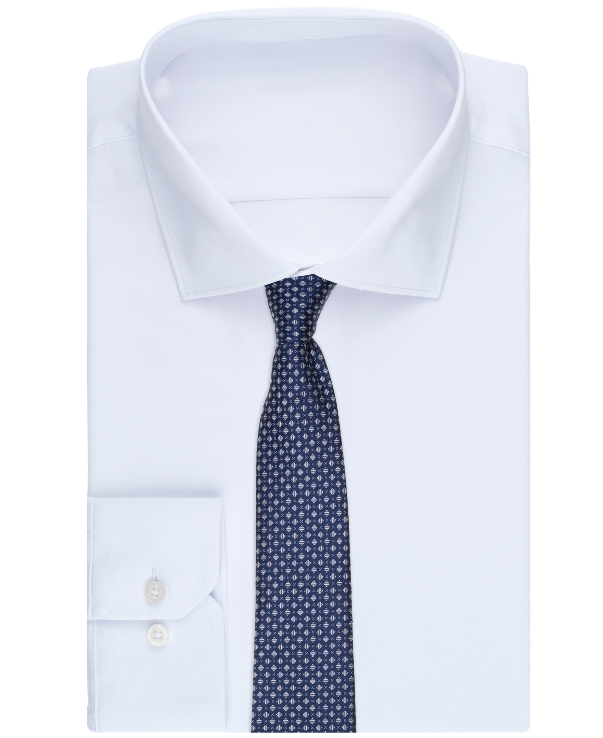 Perry Ellis Portfolio Men's Rosser Geo Pattern Classic Fit Tie In Blue