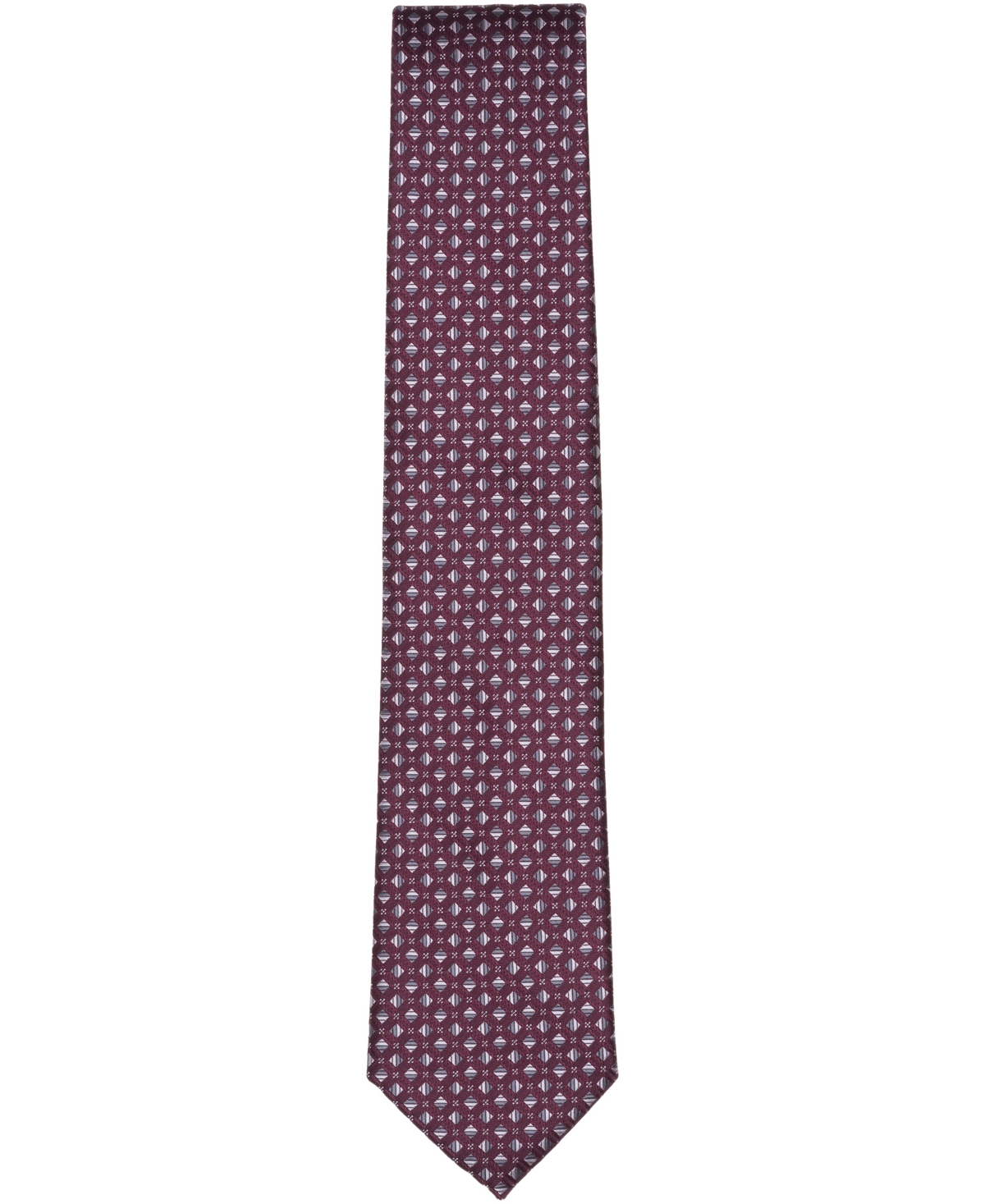Perry Ellis Portfolio Men's Rosser Geo Pattern Classic Fit Tie In Purple