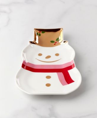 Kate Spade Be Jolly Snowman Candy Dish