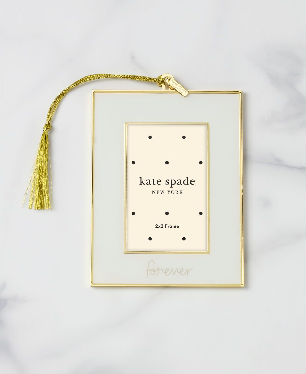 Kate Spade Be Jolly "forever" Mini Frame Ornament In Multi
