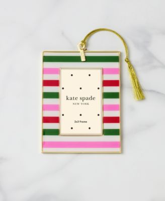 Kate Spade Be Jolly Mini Frame Ornament, stripe