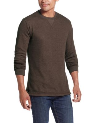 Men's Long Sleeve Textured Waffle Crewneck T-Shirt