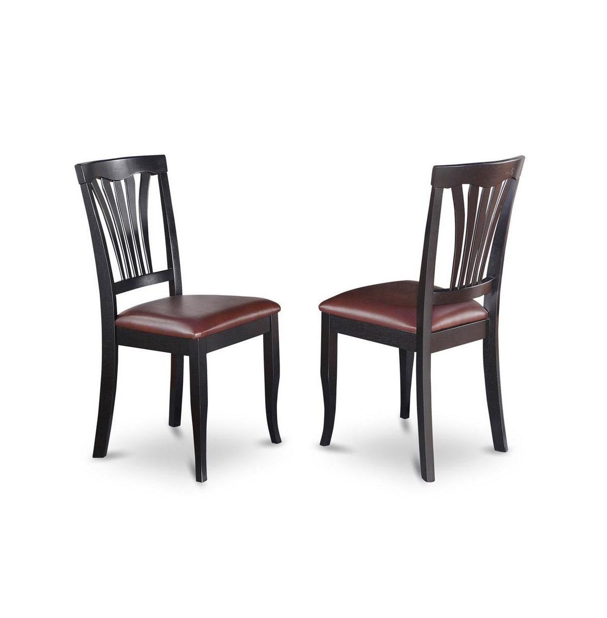 East West Furniture Dining Room Set Black & Cherry