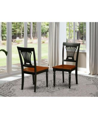 3-Piece Asian Hardwood, Black & Cherry Finish, Drop Leaf Table & Slat Back Chairs Dining Room Set