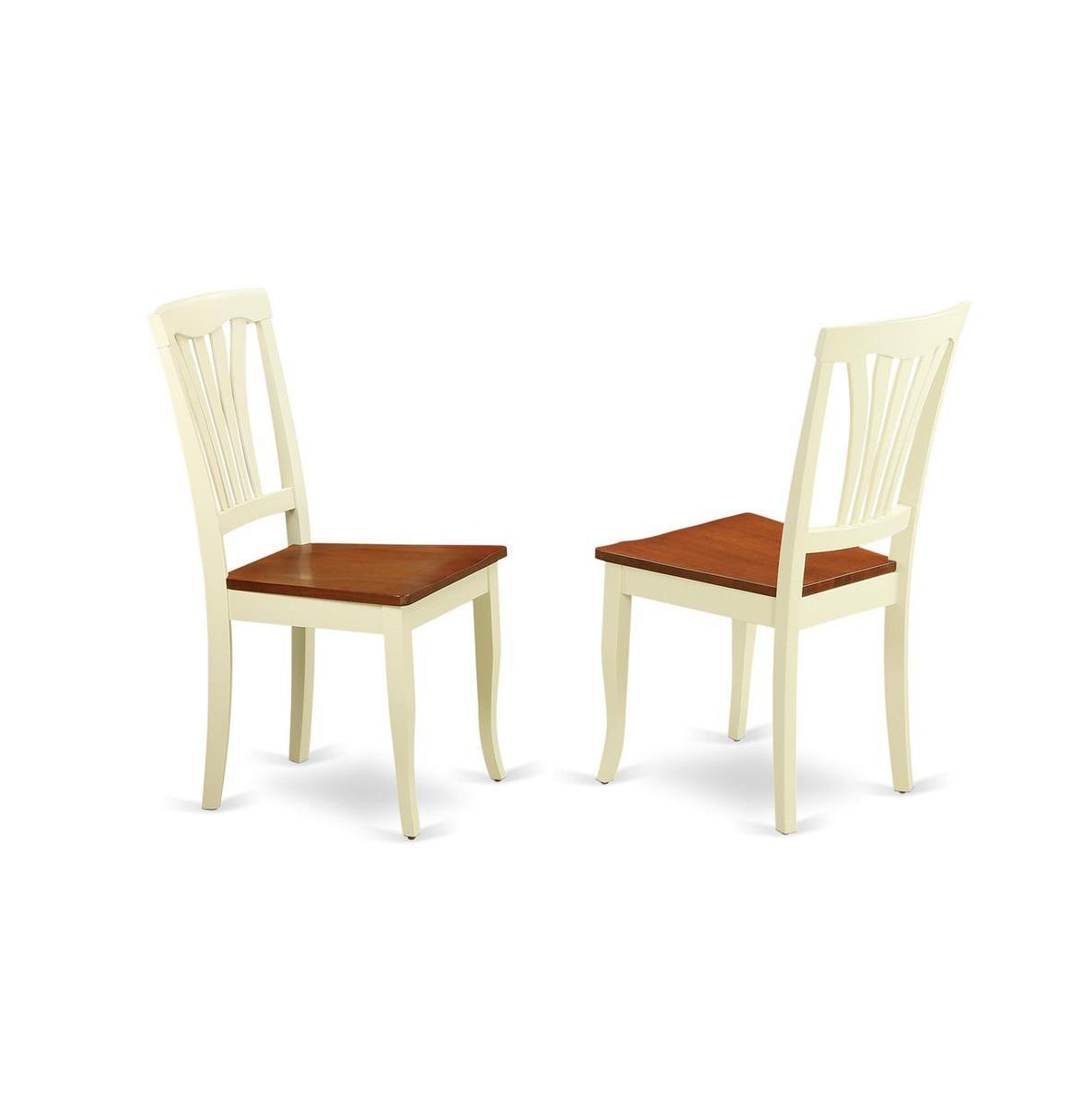 East West Furniture Dining Room Set Buttermilk & Cherry