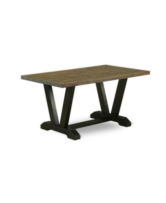 5-Piece hardwood Upholstered Seat and Stylish Chair Back and Rectangular kitchen table set