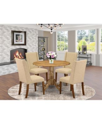 Round Dining Table and 4 Persons Chairs Dining Room Set