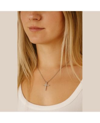 Timeless Grace CZ Cross Pendant Necklace