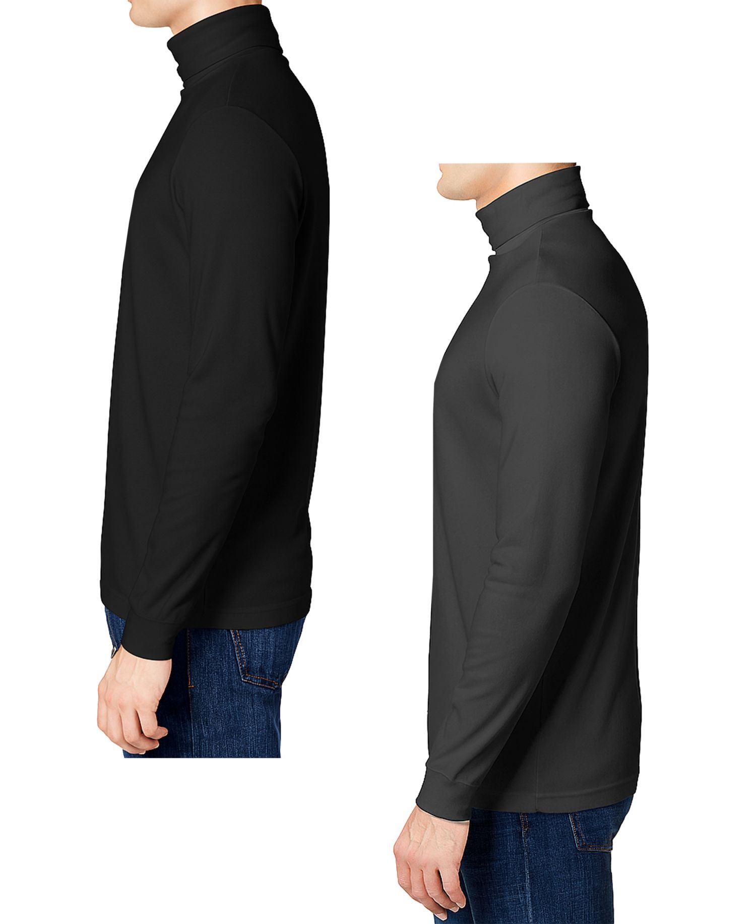 Men's 2-Pack Long Sleeve Turtle Neck T-Shirt