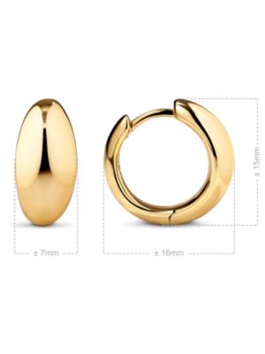 Dome Hoop Earrings in Gold Plated Sterling Silver