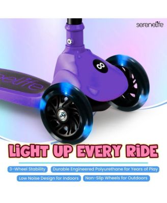 3-Wheel Foldable Kids Scooter - Child Toy Scooter with Built-in LED Wheel Lights, Foldable Seat, and Easy Maneuvering