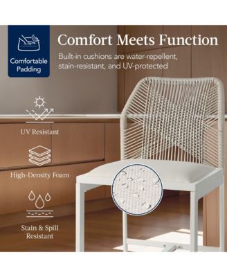 Set of 2 Indoor Outdoor Counter Height Barstools